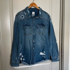 Zara blue jean jacket never worn XL men’s